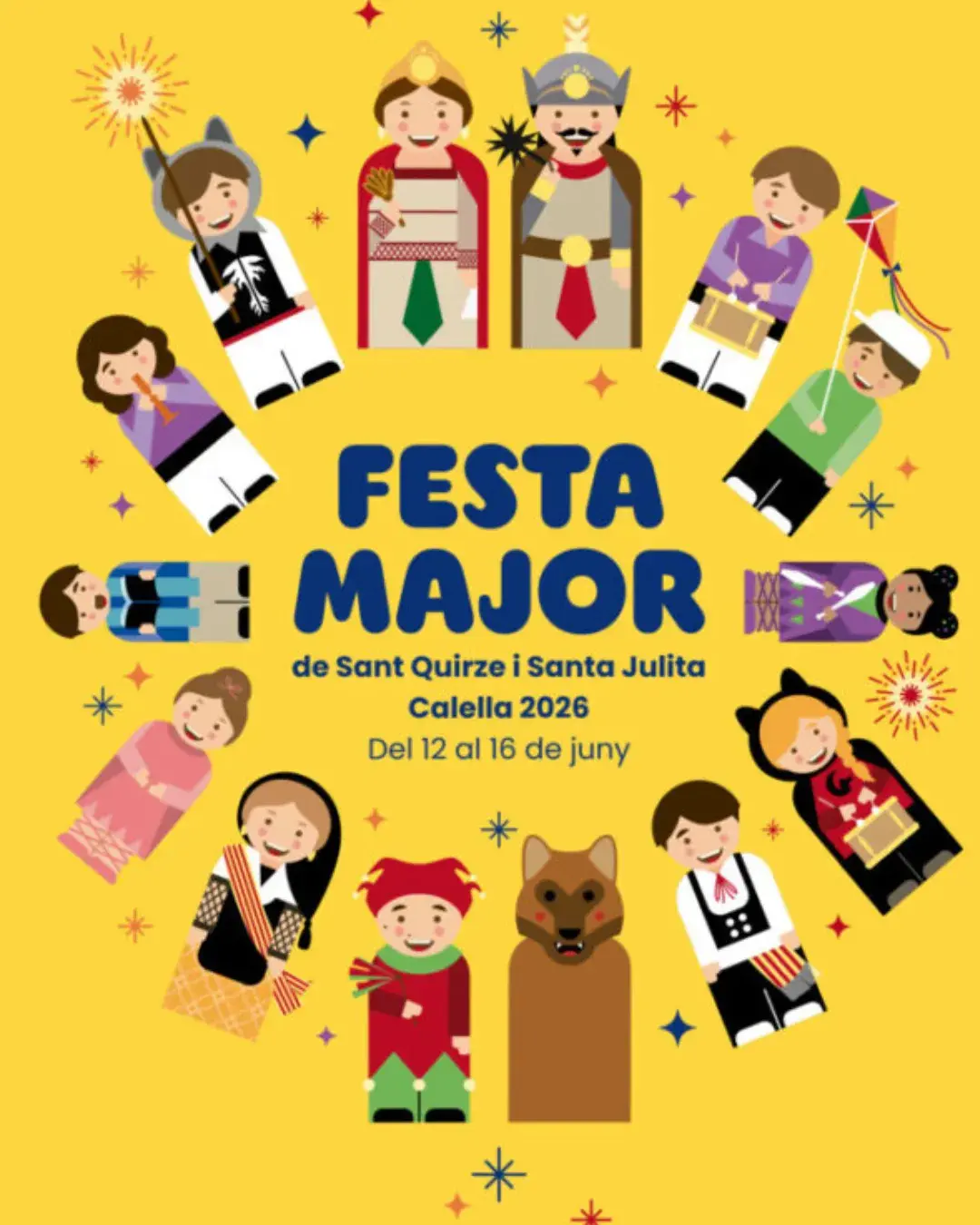 Cartel Fiesta Mayor de Sant Quirze y Santa Julita 2026